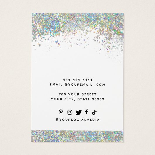 Ajouter Votre Logo Collier Boucles d'oreilles Cart (Dos)