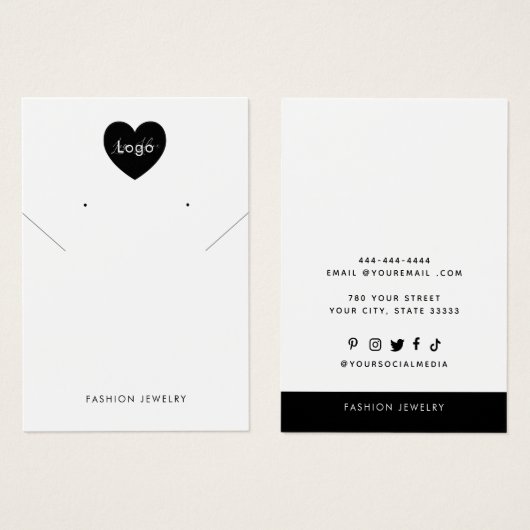 Ajouter votre logo Collier chic Boucles d'oreilles (Devant & derrière)