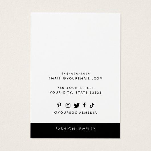 Ajouter votre logo Collier chic Boucles d'oreilles (Dos)