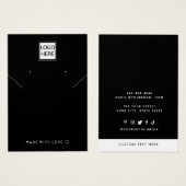 Ajouter votre logo Collier chic Boucles d'oreilles (Devant & derrière)