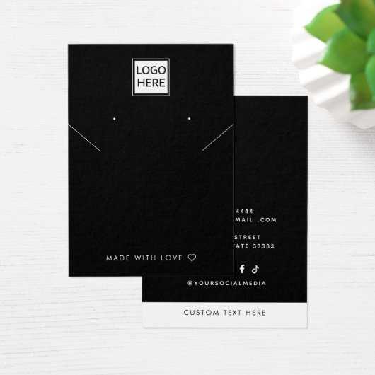 Ajouter votre logo Collier chic Boucles d'oreilles (Bureau)