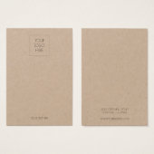 Ajouter Votre Logo Collier Simple Carte D'Affichag (Devant & derrière)