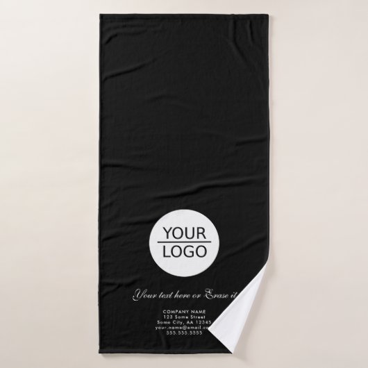 Ajouter votre logo Custom Text Promotion de l'entr (Serviette de bain)