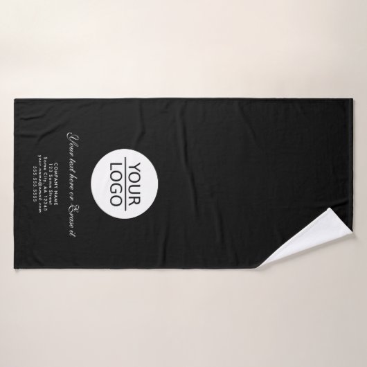 Ajouter votre logo Custom Text Promotion de l'entr (Serviette de bain)