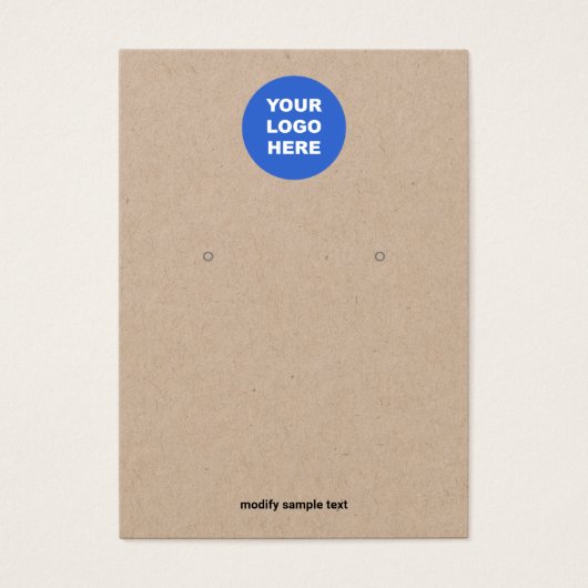 Ajouter Votre Logo Écouter Carte D'Affichage Kraft (Devant)