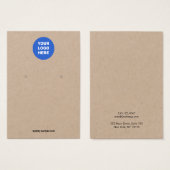 Ajouter Votre Logo Écouter Carte D'Affichage Kraft (Devant & derrière)
