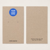 Ajouter Votre Logo Écouter Carte D'Affichage Kraft (Devant & derrière)