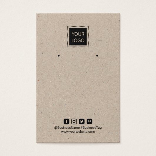 Ajouter Votre Logo Écran D'Oreille Rustique Kraft (Devant)