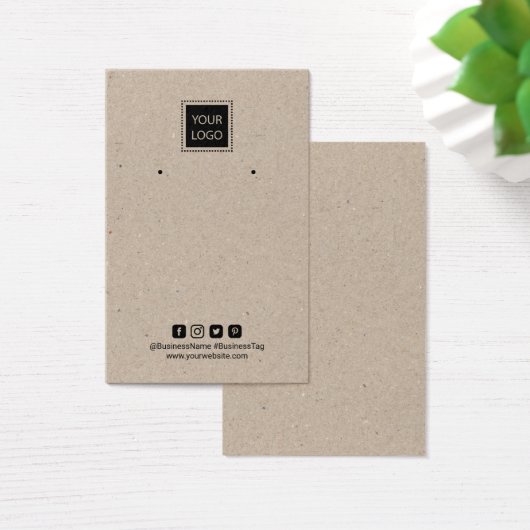 Ajouter Votre Logo Écran D'Oreille Rustique Kraft (Bureau)