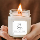 Ajouter votre logo Étiquette de bougie à bordure n