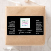 Ajouter votre logo Étiquette d'ingrédients de prod (En situation)