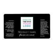 Ajouter votre logo Étiquette d'ingrédients de prod (Devant)