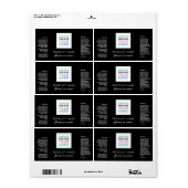 Ajouter votre logo Étiquette d'ingrédients de prod (Feuille entière)