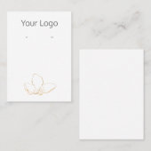 Ajouter Votre Logo Gold Floral Earche Carte d'affi (Devant / Derrière)