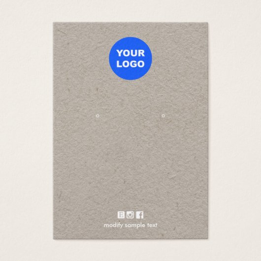 Ajouter Votre Logo Kraft Earring Black Display Car (Devant)