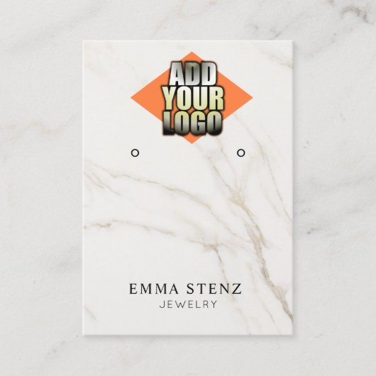 Ajouter Votre Logo Marbre Elevage Bijoux Carte d'a (Devant)