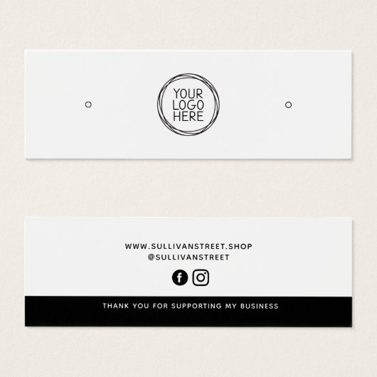 Ajouter Votre Logo Médias Sociaux Porte-Boucles D' (Devant & derrière)