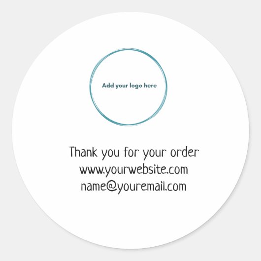Ajouter votre logo Merci Business Sticker (Devant)