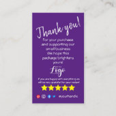 AJOUTER VOTRE LOGO merci commander insérer carte (Devant)