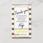 AJOUTER VOTRE LOGO merci commander insérer carte (Devant)