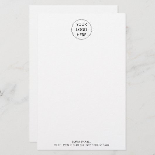 Ajouter Votre Logo Papeterie D'Affaires (Devant / Derrière)
