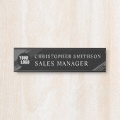 Ajouter Votre Logo Plaque moderne Noir Bureau modi (Devant)
