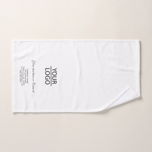 Ajouter votre logo Promotion de société de texte p (Serviette à main)