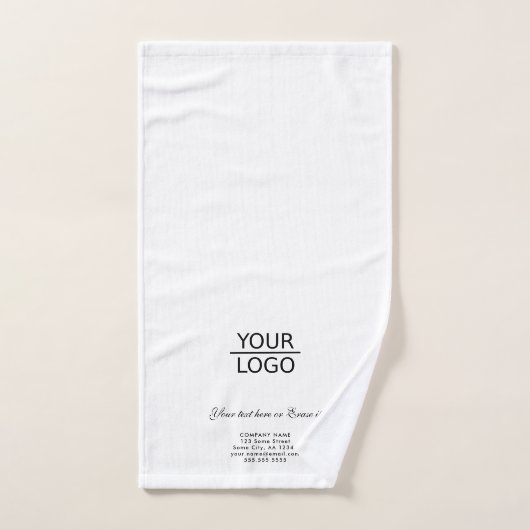 Ajouter votre logo Promotion de société de texte p (Serviette à main)