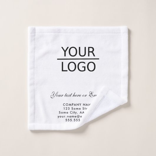 Ajouter votre logo Promotion de société de texte p (Gant de toilette)
