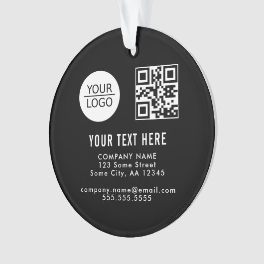 Ajouter votre logo QR code Promotion du texte pers (devant)