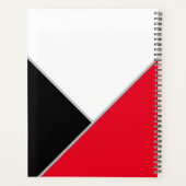 Ajouter votre logo Rouge Noir Blanc Carnet de rend (Dos)