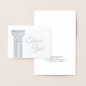 Ajouter Votre Logo Silver Foil Merci Cartes | Pili (Affichage)