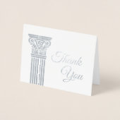 Ajouter Votre Logo Silver Foil Merci Cartes | Pili (Devant)