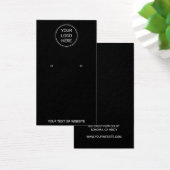 Ajouter Votre Logo Simple Black Earring Display Ca (Bureau)