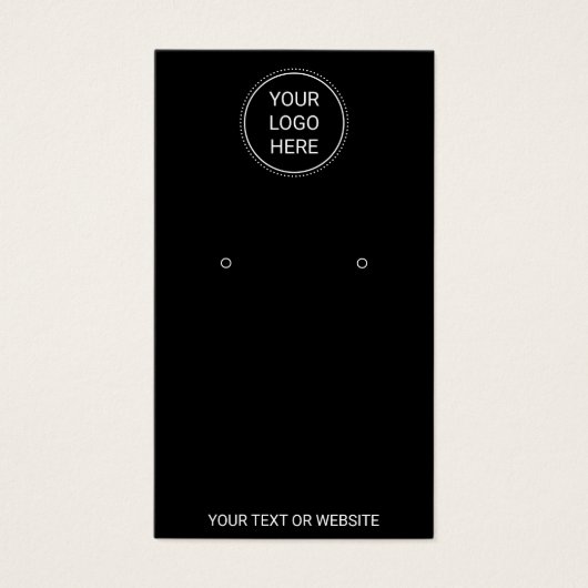 Ajouter Votre Logo Simple Black Earring Display Ca (Devant)