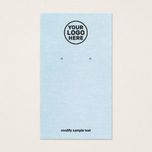 Ajouter Votre Logo Simple Bleu Écouteur Carte d'af