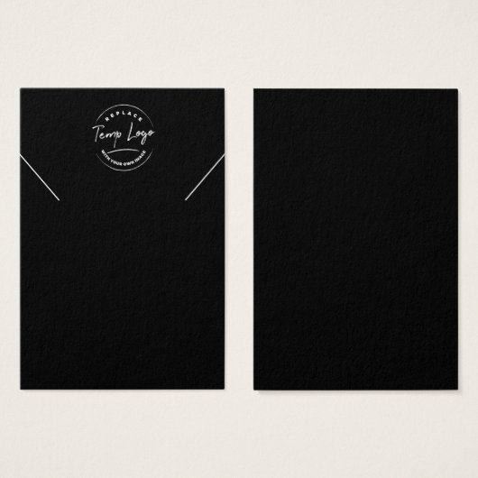 Ajouter Votre Logo Simple Porte-oreille Noir Écran (Devant & derrière)