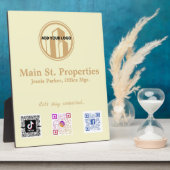 Ajouter votre logo Social Media Scan Codes Plaque (Côté)