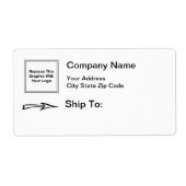 Ajouter votre logo Société Étiquettes d'expédition (Devant)