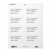 Ajouter votre logo Société Étiquettes d'expédition (Feuille entière)