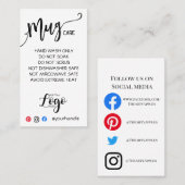 AJOUTER VOTRE LOGO TOMBE CARTES DE SOINS vinyle af (Devant / Derrière)