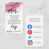 AJOUTER VOTRE LOGO TOMBE CARTES DE SOINS vinyle af (Devant / Derrière)