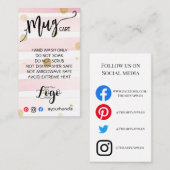 AJOUTER VOTRE LOGO TOMBE CARTES DE SOINS vinyle af (Devant / Derrière)