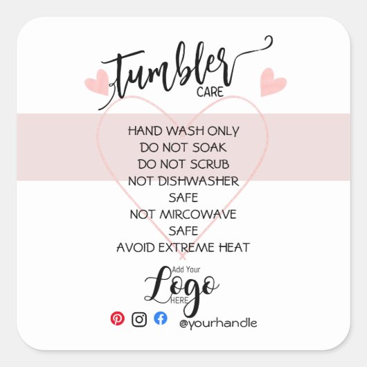 AJOUTER VOTRE LOGO TUMBLER CARE Sticker vinyle bus (Devant)