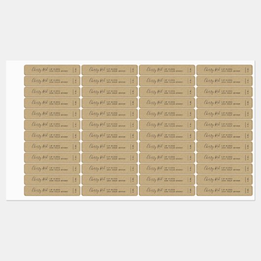 Ajouter votre marque Calligraphy Kraft Étiquettes (Feuille)