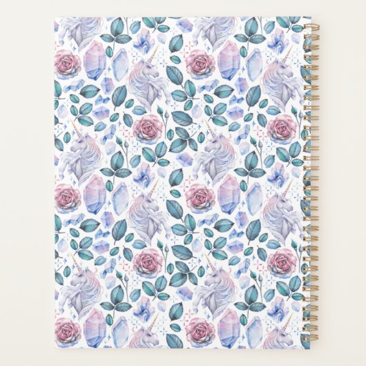 Ajouter votre nom/année | Cristaux Unicorne & Rose (Dos)