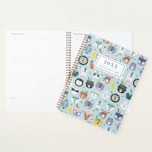 Ajouter votre nom/année | Face Tribale mignonne (Devant avec enveloppe)