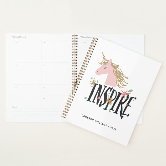 Ajouter votre nom/année | Inspirer | Gold Mane Uni (Devant avec enveloppe)