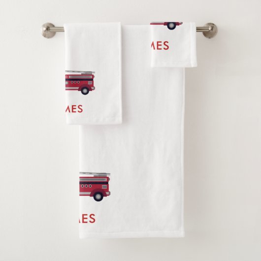 Ajouter votre nom Camion de feu rouge Poster perso (En situation)