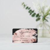 Ajouter Votre Nom Carte de crédit Rose stylisé Gol (Debout devant)